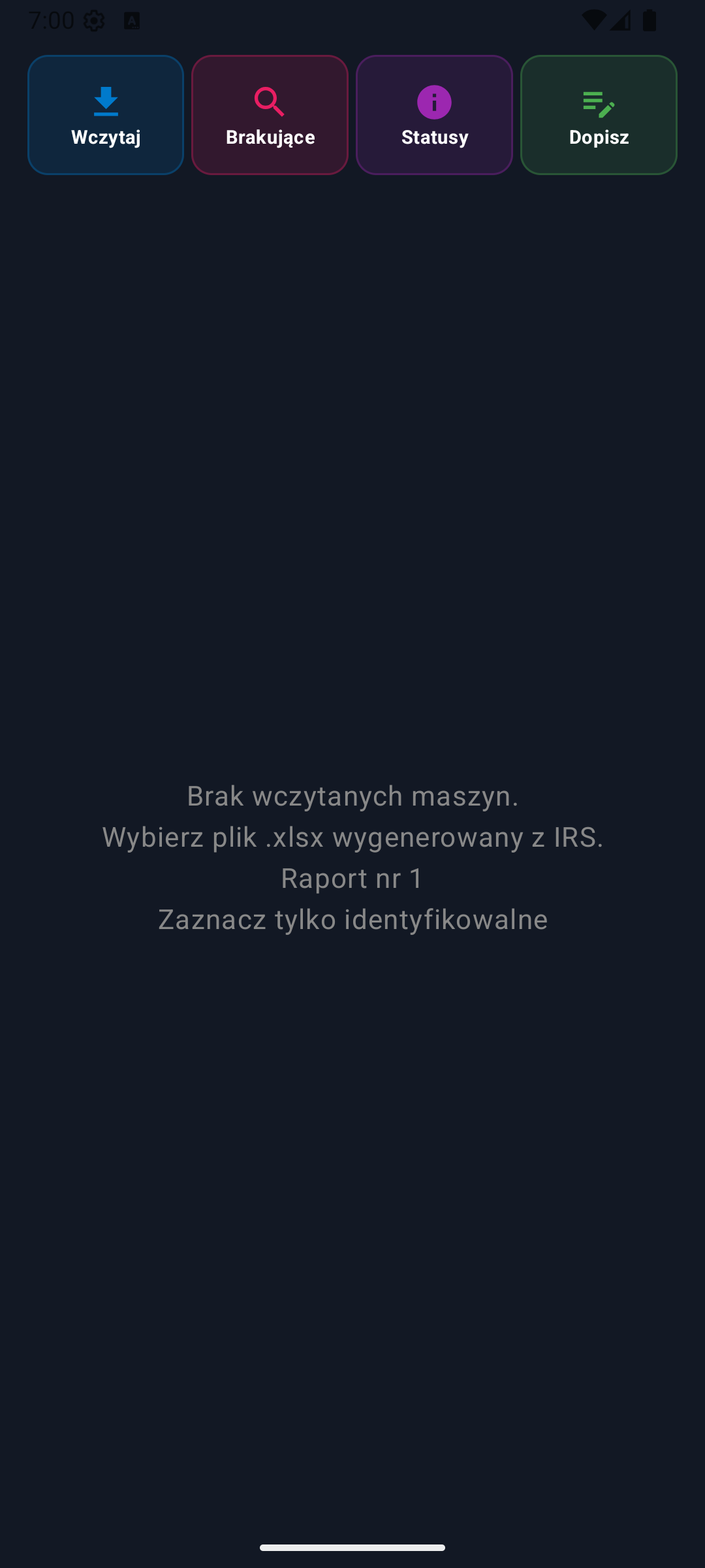 Pierwsze uruchomienie